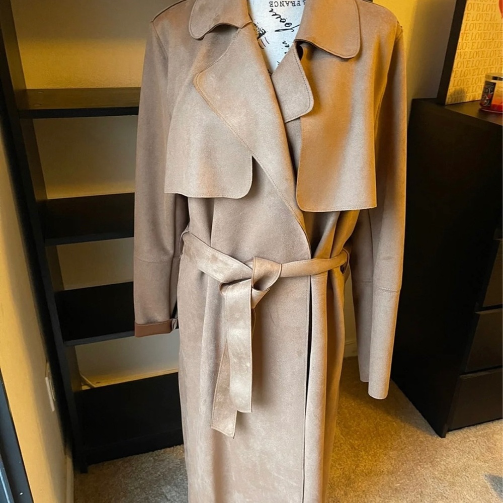 H&M suede trench coat